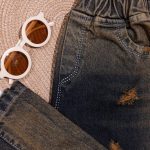 شلوار بگ شافل آبی