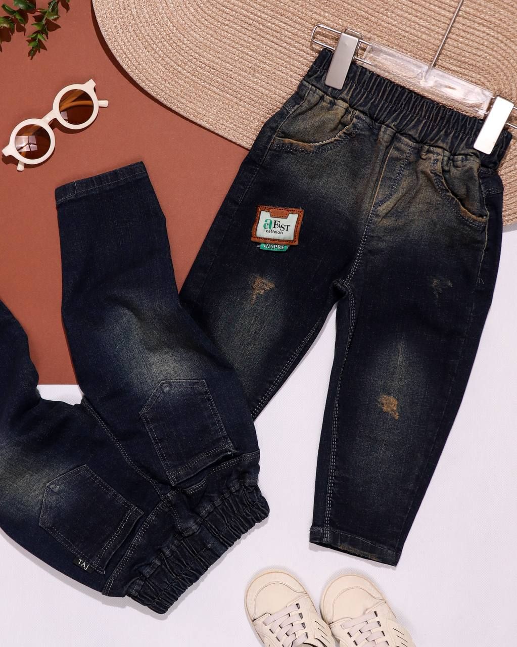 شلوار جین مام آبی مارک