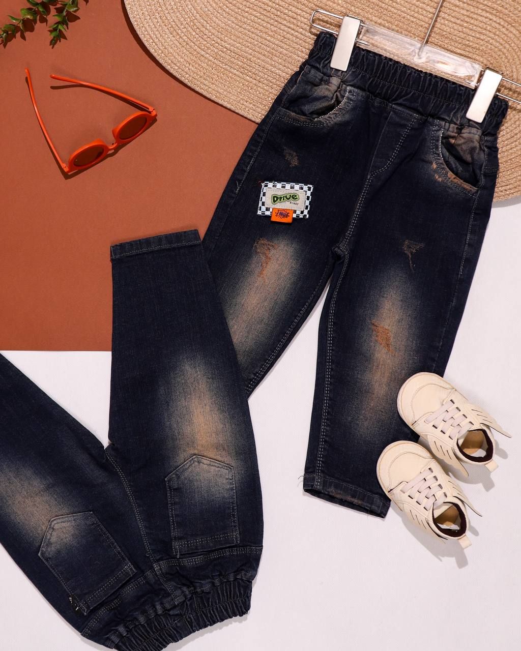 شلوار جین مام شست آبی تیره