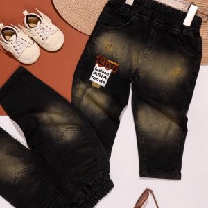 شلوار جین مام مشکی تین