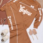 بلوز شلوار بگ دخترانه نوار دوزی