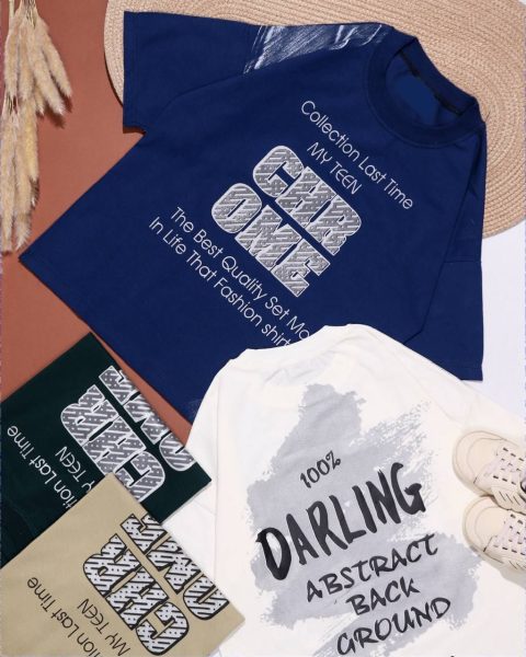 تیشرت لش باکسی پشت چاپ chrome