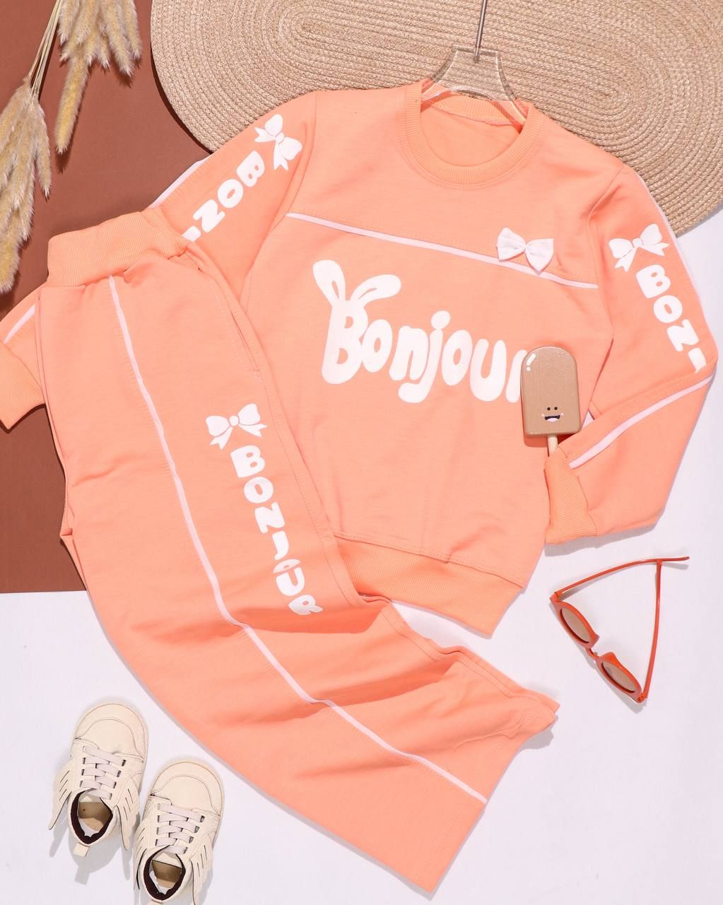 بلوز شلوار بگ دخترانه نوار دوزی