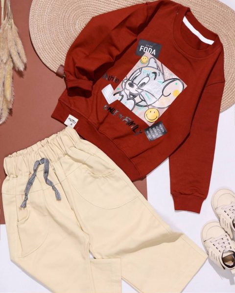 بلوز شلوار کتان اسپرت تام و جری