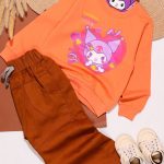 بلوز شلوار کتان دخترانه کورومی