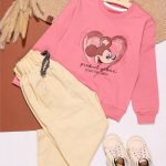 بلوز شلوار کتان دخترانه میکی