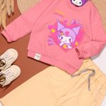 بلوز شلوار کتان دخترانه کورومی