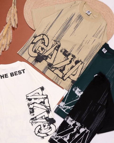 تیشرت لش باکسی پشت چاپ GAZA