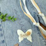 شلوار جین پروانه برجسته