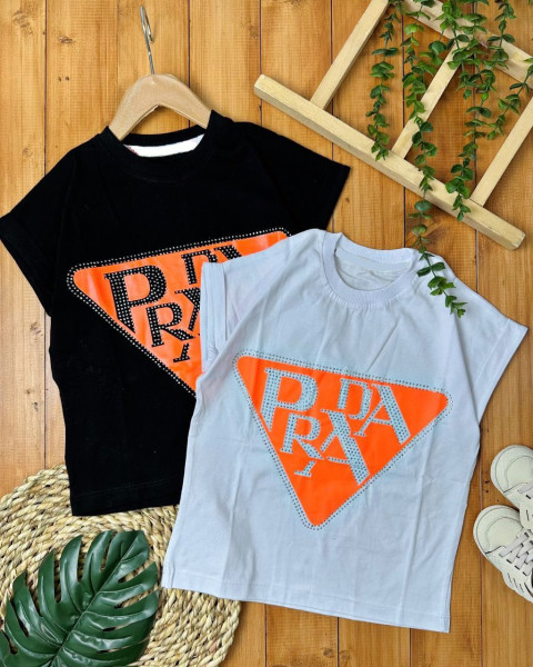 تیشرت دخترانه نگینی PRADA