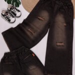شلوار جین فول بک نسکافه ای