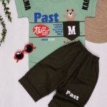 تیشرت با شلوارک کتان جیب خرس post