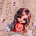 تیشرت شلوار دخترانه تصویری روی گل