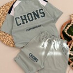 تیشرت شلوارک لش استایل پشت چاپ CHONS