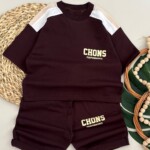 تیشرت شلوارک لش استایل پشت چاپ CHONS