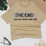 تیشرت لش باکسی پشت چاپ THE END