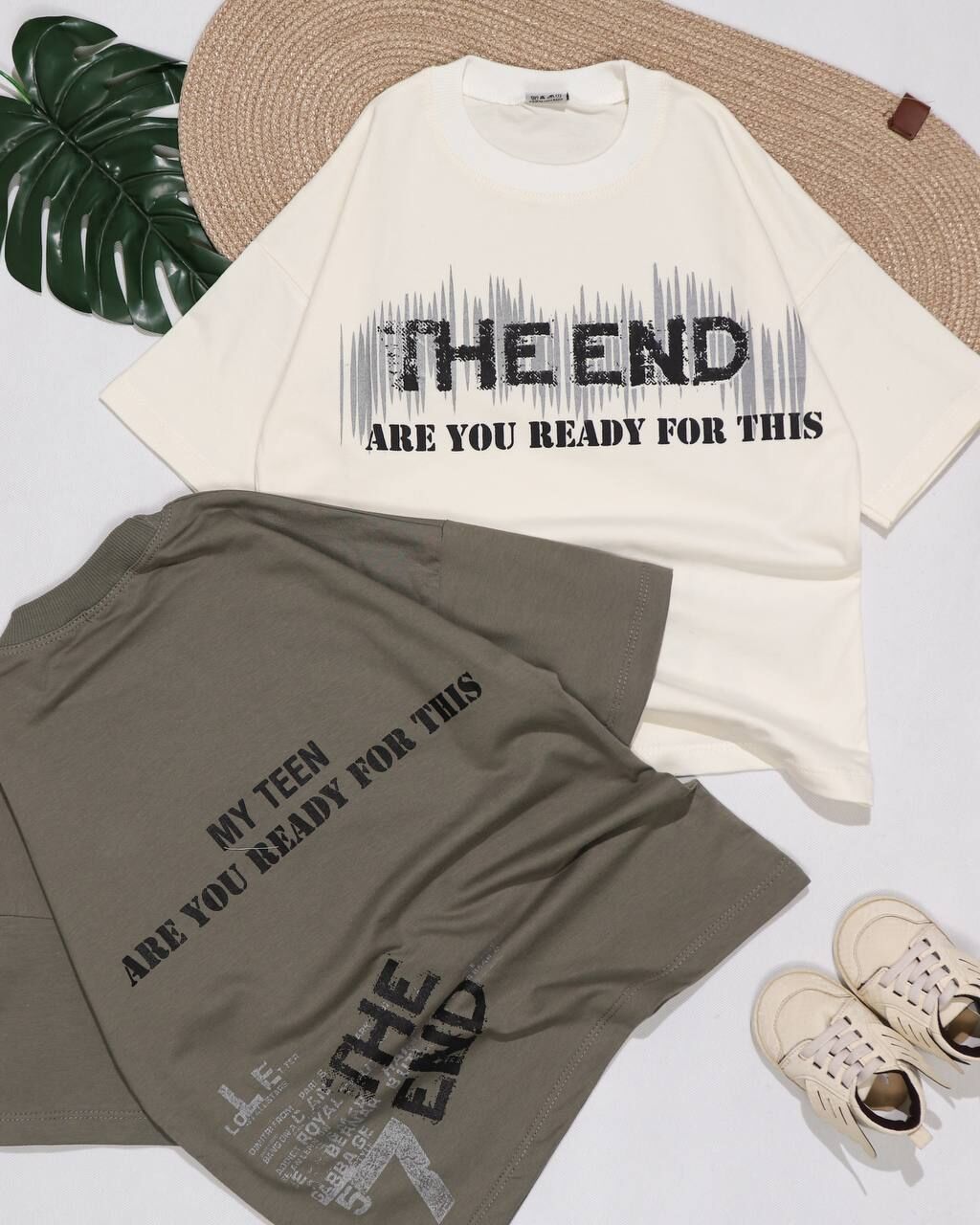 تیشرت لش باکسی پشت چاپ THE END